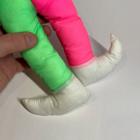 Vintage Rubber Faced Clown Plush Doll Toy Unbranded Red Green White 14" - Picture 2 of 14